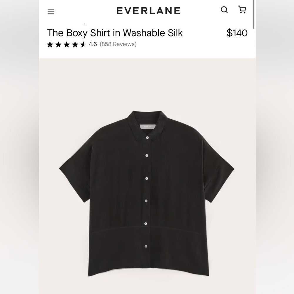 Everlane silk button down